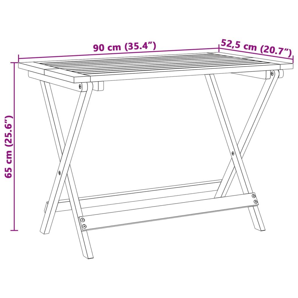 5 Piece Folding Garden Dining Set Solid Wood Acacia