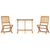 3 Piece Folding Garden Dining Set Solid Wood Acacia