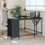 Desk Black 141x141x75 cm Engineered Wood