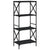 Bookcase 4-Tier Black 59x35x132 cm Engineered Wood