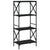 Bookcase 4-Tier Black 59x35x132 cm Engineered Wood