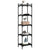 Bookcase 5-Tier Black 40x30x154 cm Engineered Wood