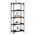 Bookcase 5-Tier Black 60x30x154 cm Engineered Wood