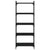 Bookcase 5-Tier Black 60x30x154 cm Engineered Wood