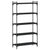 Bookcase 5-Tier Black 80x30x154 cm Engineered Wood