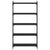 Bookcase 5-Tier Black 80x30x154 cm Engineered Wood