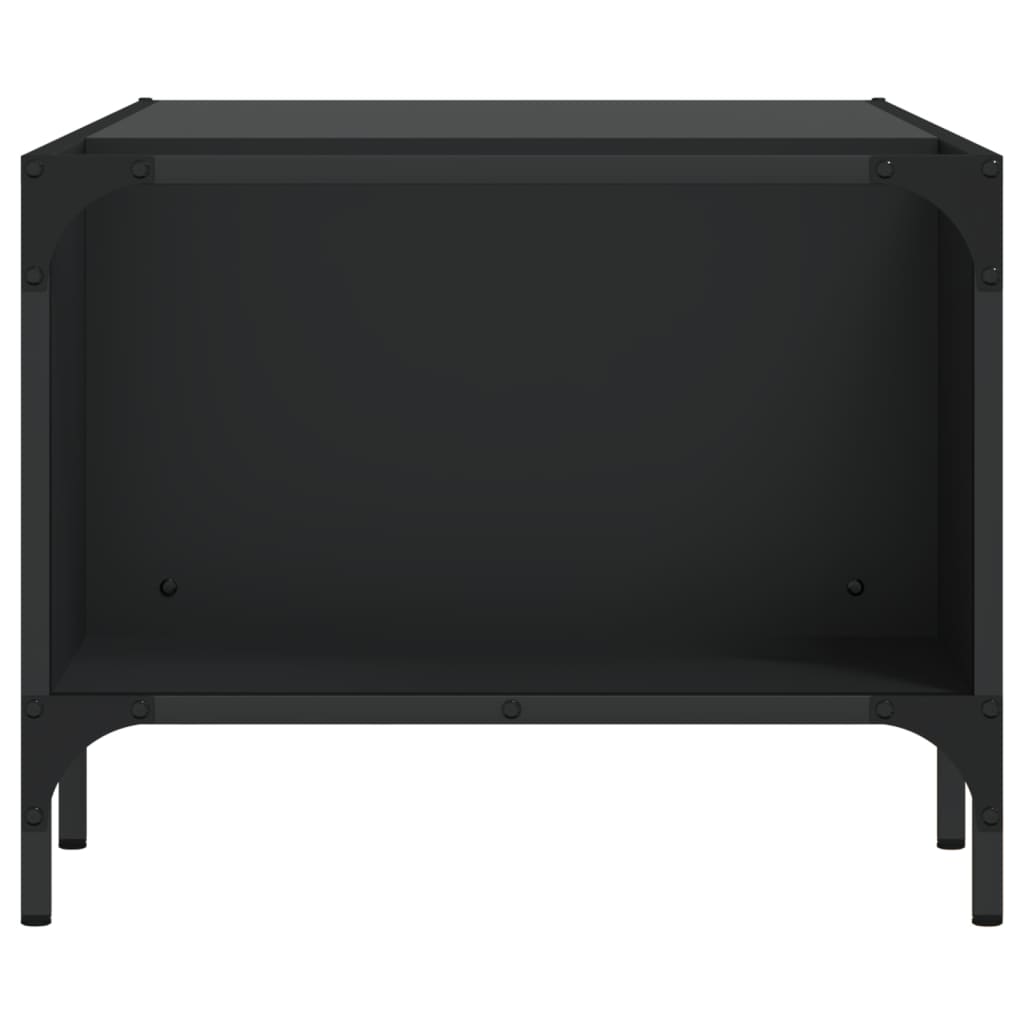 Coffee Table with Rack Black 100x51x40 cm Engineered Wood