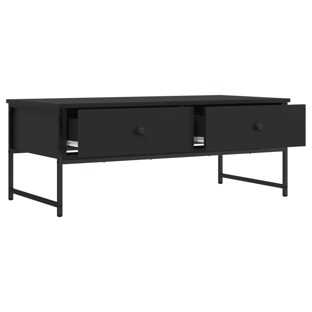 Coffee Table Black 101x49x39.5 cm Engineered Wood