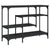 Console Table with Shelves Black 100x35x75 cm