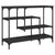 Console Table with Shelves Black 100x35x75 cm