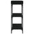 Console Table with Shelves Black 100x30x80 cm