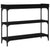 Console Table with Shelves Black 100x30x80 cm