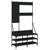 Clothes Rack with Shoe Storage Black 100x40x184 cm