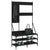 Clothes Rack with Shoe Storage Black 100x40x184 cm