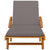 Sun Loungers 2 pcs with Table Solid Wood Acacia