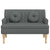 Bench with Cushions Dark Grey 113x64.5x75.5 cm Fabric