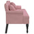 Bench with Cushions Pink 120.5x65x75 cm Velvet