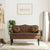 Bench with Cushions Brown 120.5x65x75 cm Faux Suede Leather