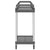 2-Tier Trolley Grey 81x41x92 cm Aluminium