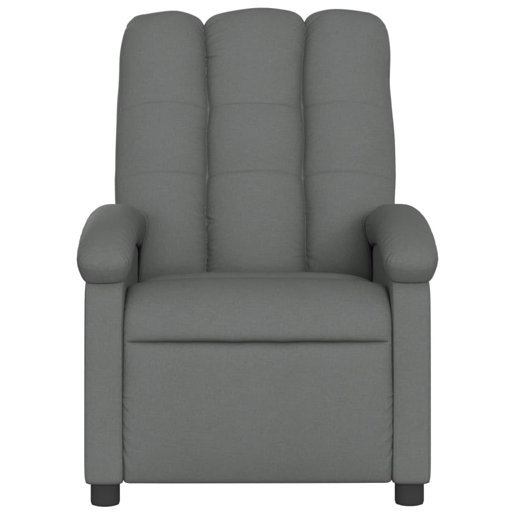 Recliner Chair Dark Grey Fabric