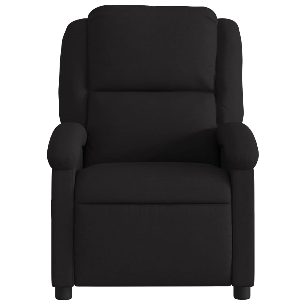 Recliner Chair Black Fabric