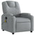 Massage Recliner Chair Light Grey Fabric