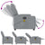 Massage Recliner Chair Light Grey Fabric