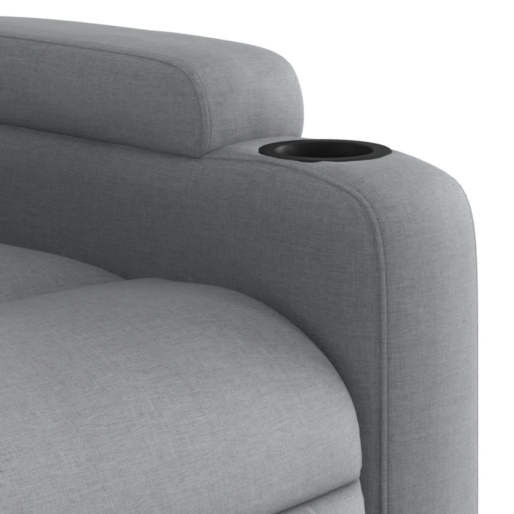 Recliner Chair Light Grey Fabric