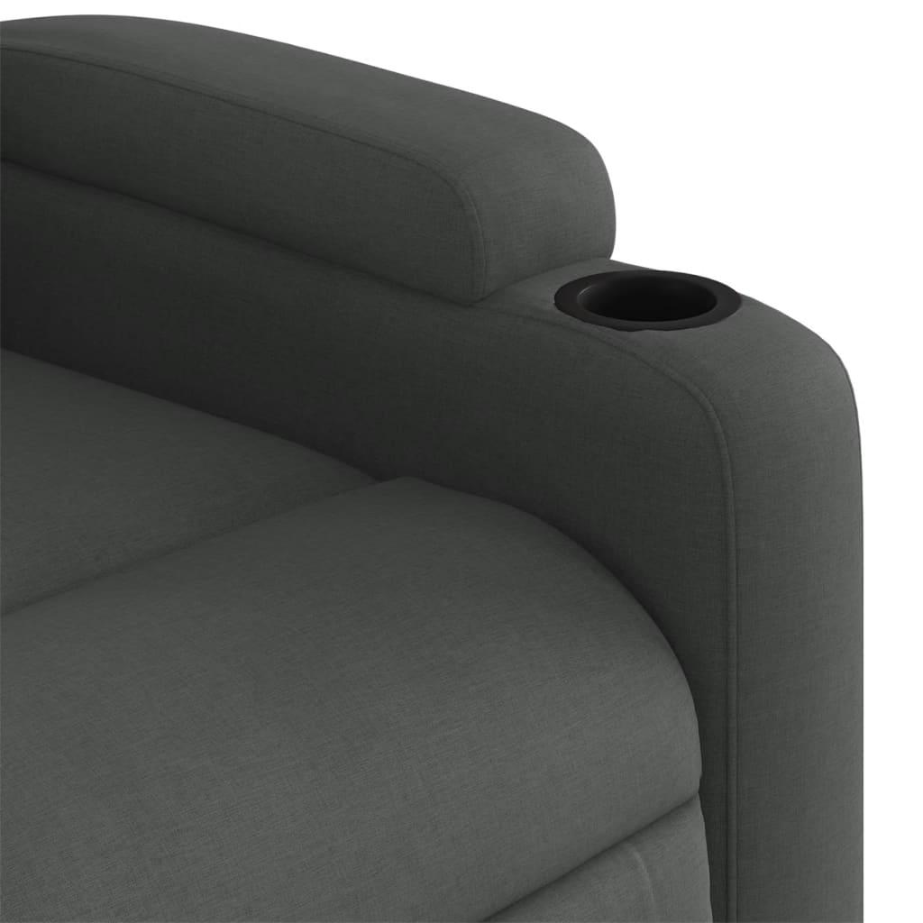 Recliner Chair Dark Grey Fabric