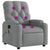 Massage Recliner Chair Light Grey Fabric