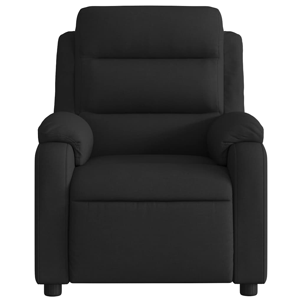 Massage Recliner Chair Black Fabric