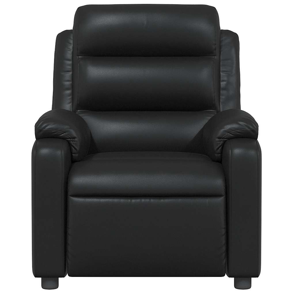 Massage Recliner Chair Black Faux Leather