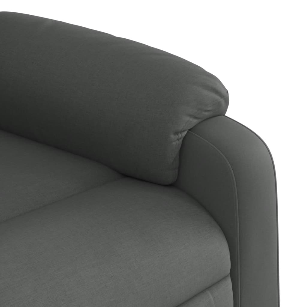Recliner Chair Dark Grey Fabric