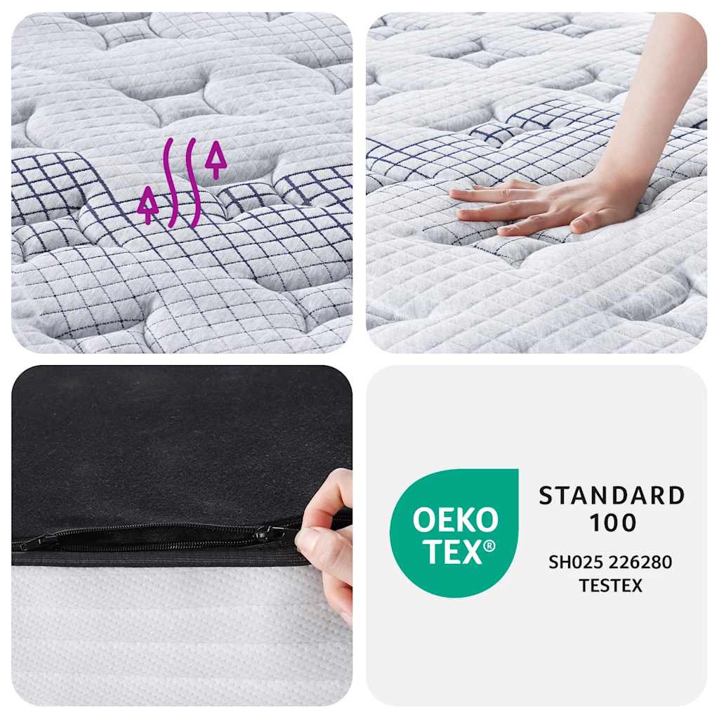 Pocket Spring Mattress Medium 137x190 cm Double Size