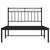 Metal Bed Frame without Mattress with Headboard Black 107x203 cm King Single