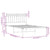 Metal Bed Frame without Mattress with Headboard Black 107x203 cm King Single