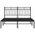 Metal Bed Frame without Mattress with Headboard Black 135x190 cm