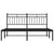 Metal Bed Frame without Mattress with Headboard Black 150x200 cm