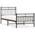 Metal Bed Frame without Mattress with Footboard Black 90x190 cm