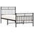 Metal Bed Frame without Mattress with Footboard Black 90x190 cm