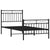 Metal Bed Frame without Mattress with Footboard Black 90x190 cm