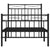 Metal Bed Frame without Mattress with Footboard Black 90x190 cm