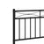 Metal Bed Frame without Mattress with Footboard Black 90x190 cm