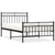 Metal Bed Frame without Mattress with Footboard Black 107x203 cm King Single