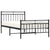 Metal Bed Frame without Mattress with Footboard Black 107x203 cm King Single