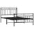 Metal Bed Frame without Mattress with Footboard Black 107x203 cm King Single