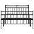 Metal Bed Frame without Mattress with Footboard Black 107x203 cm King Single