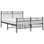 Metal Bed Frame without Mattress with Footboard Black 135x190 cm