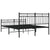 Metal Bed Frame without Mattress with Footboard Black 135x190 cm