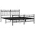 Metal Bed Frame without Mattress with Footboard Black 150x200 cm